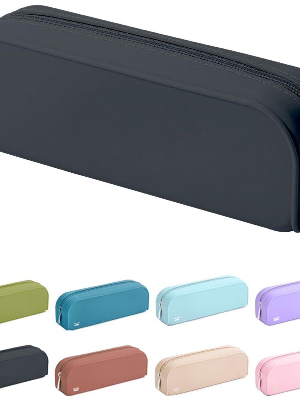 Silicone Pencil Case, Aesthetic Pencil Bag for Women, Makeup Pouch